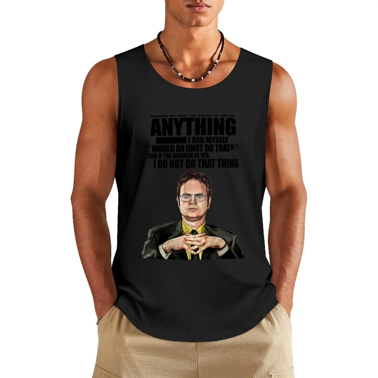 The Office - Dwight K. Schrute Tank Top summer Men's tops sleeveless vest men gym t-shirts male top