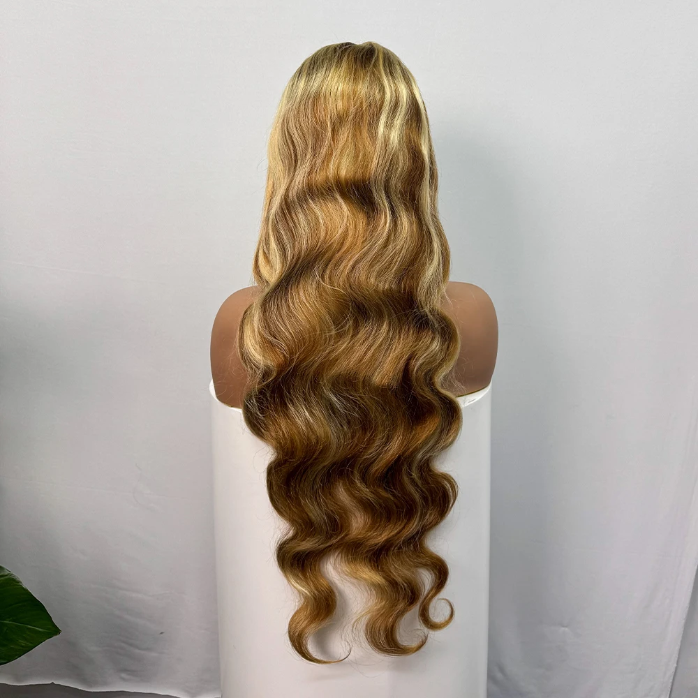 250% Density 30/613 highlight Blonde Body Wave Lace Front Wig 13x4 HD Transparent Lace Frontal Human Hair Wigs For Black Women