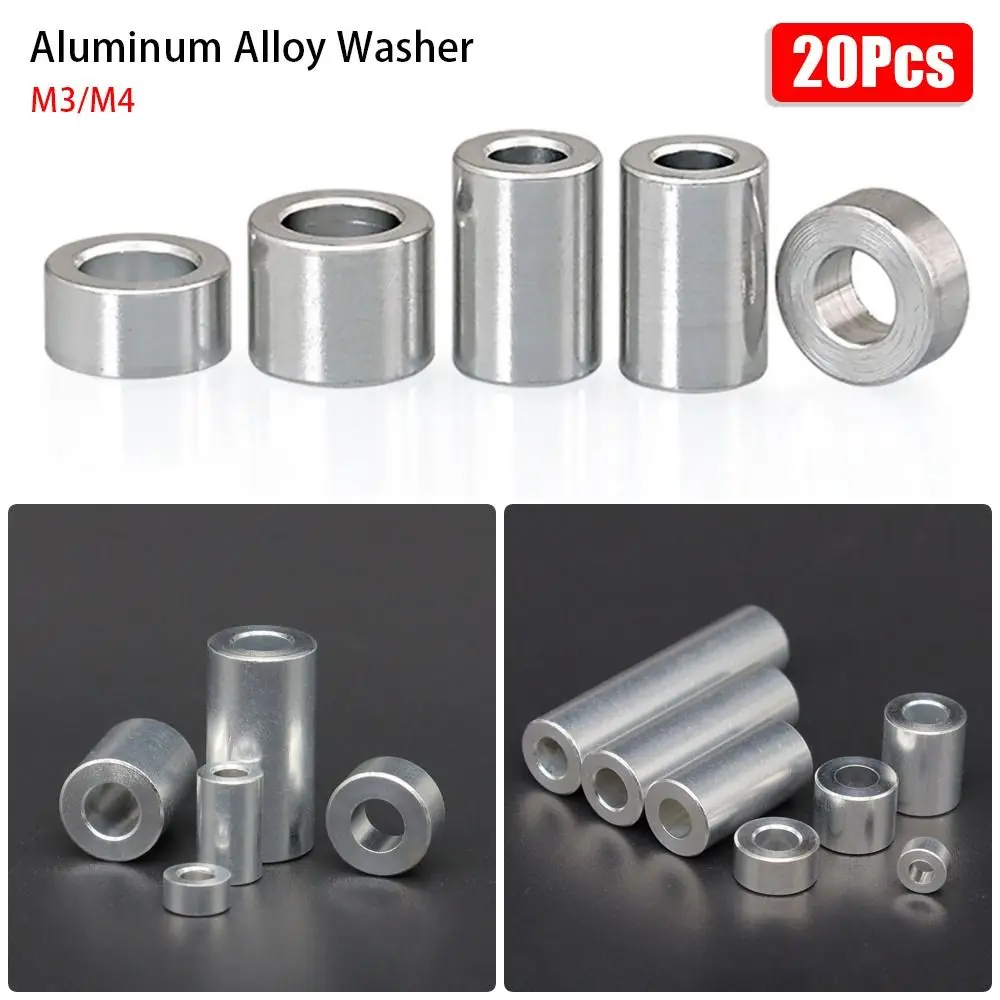 Description Picture 3 of item20Pcs/Pack Non-threaded Bushing Gasket Round Flat Aluminum Alloy Washer CNC Sleeve M3 M4 M5 For RC Model Part Stand-off Spacer