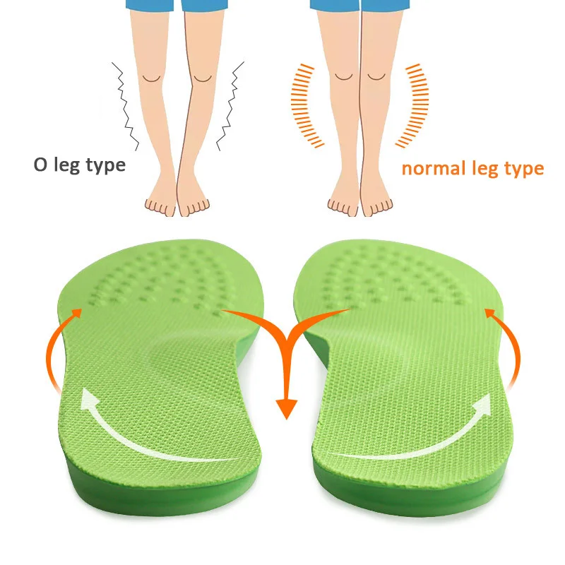 O/X-Leg Orthopädische Einlegesohlen zur Unterstützung des Fußgewölbes, orthopädische Einlegesohle, Valgus Varus-Schuhpolster, Massagepolster für Schuheinlagen, Sohle, Fußpflege