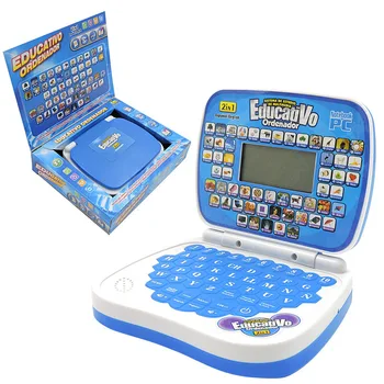 ZK30 Kids Learning Machine English Spanish Music Function Interactive Educational Laptop for Children 1