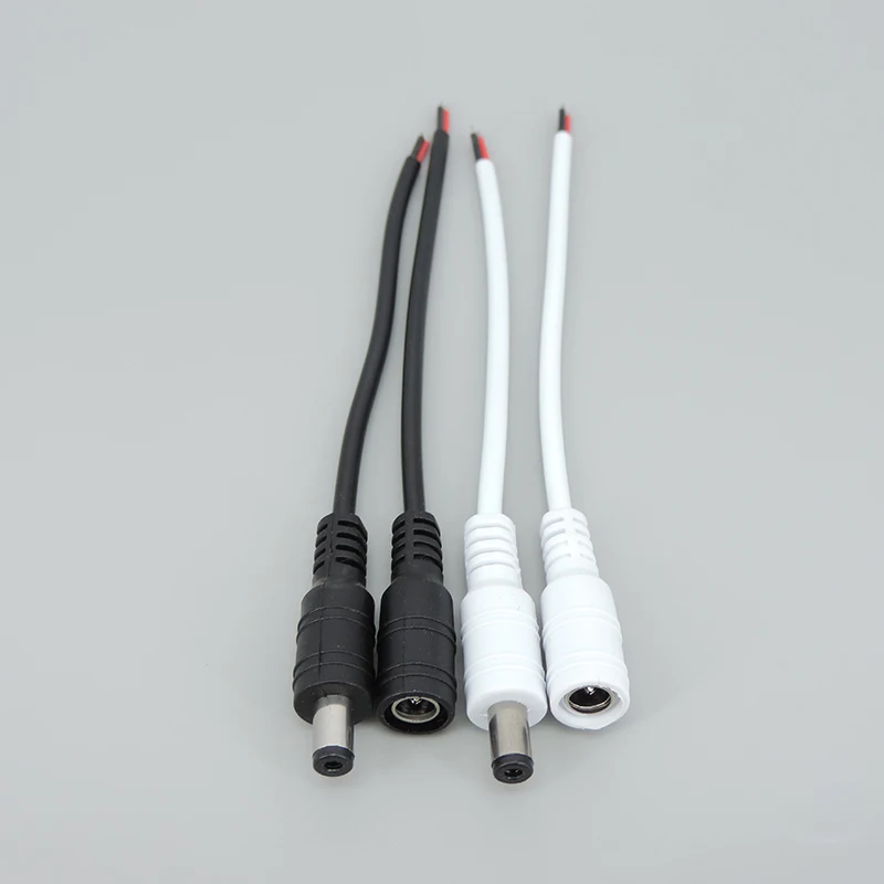 

15cm 5.5x2.1mm DC Male Female Power Plug Cable Wire Jack extension Connector for CCTV Single Color 3528 5050 LED strip Light