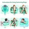 Mambobaby Baby Float Lying Swimming Rings with Canopy Waist Chest Floater Non-Inflatable Swim Ring Buoy Pool Accessories Toys 6