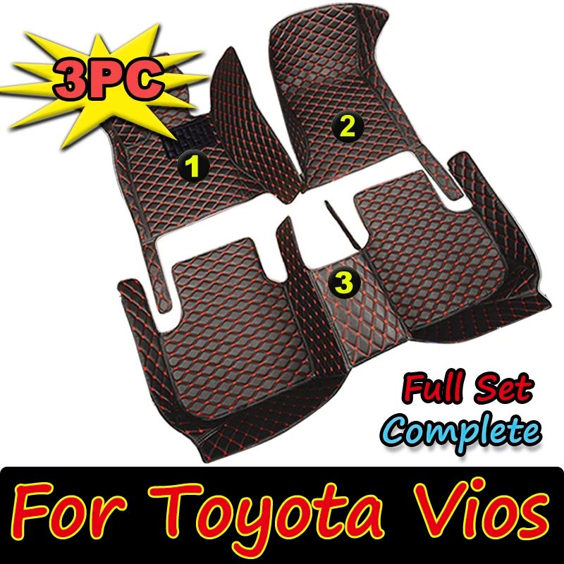 

Car Mats For Toyota Vios Belta Yaris Sedan Limo XP90 2008~2012 Auto Carpet Rugs Leather Mat Waterproof Floor Pad Car Accessories