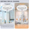 Smart Ceiling Fan Fans With Lights Remote Control Bedroom Decor Ventilator Lamp 48cm Air Invisible Blades Retractable Silent 2