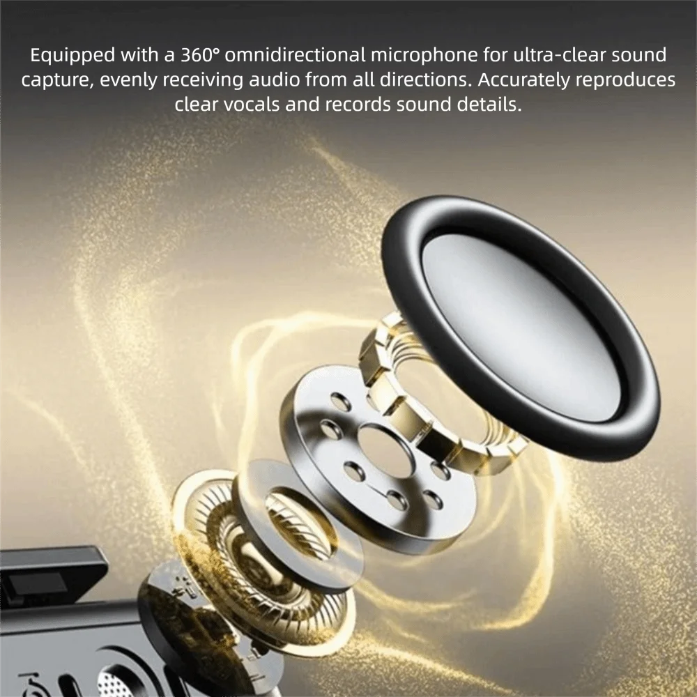 Wireless lavalier microphone, suitable for Apple Android charging portable podcast noise cancelling clip on microphone