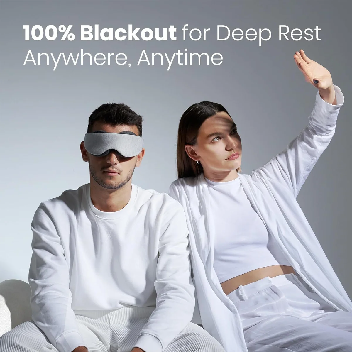 Ultimate Comfort Sleep Mask - Complete Light Blocking & Adjustable with Detachable Eye Cups