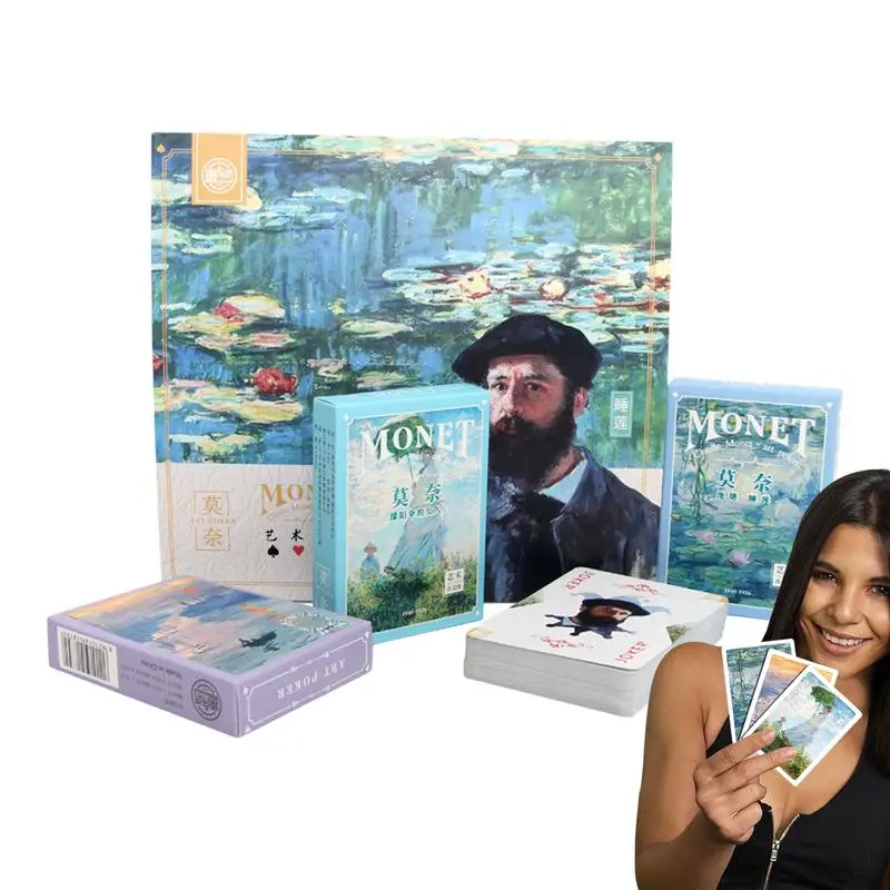 

Игральные карты, элегантная картина, Винтажный дизайн, идеально для дома, для взрослых, импрессионистская Коллекция детской настольной игры