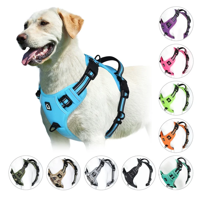 Scc6dcc1bb8cc46979958091471806bedq.jpg No Pull Dog Harness, Adjustable Soft Padded Pet Vest with Easy Control Handle