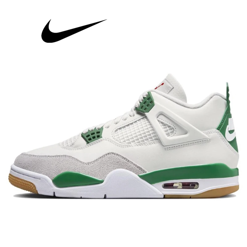Nike x Air Jordan 4 Retro SB Pine Green Basketball Shoes For Men's Women's Classics Outdoor Sports Sneakers