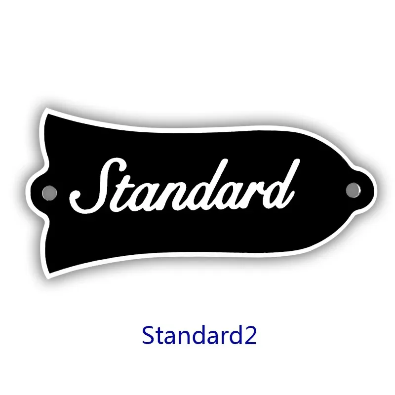 Black Bell Shape Truss Rod Cover Plate, 2-Ply, 2-Hole Design