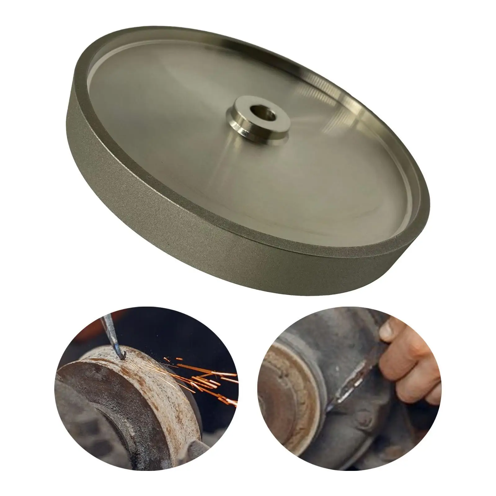 Cbn Grinding Wheel 180 Grit Sturdy Accessory 8 inch 5/8" Arbor 1"Wide for Woodturning Tools Sharpening High Speed Steel Tools