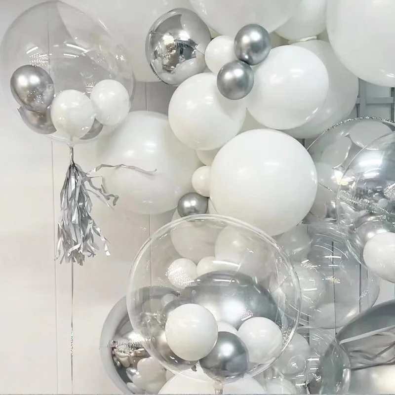 Globos De Látex Blancos 10 Pulgadas | Pack De 100 Unidades | Para Fiestas Y Decoración