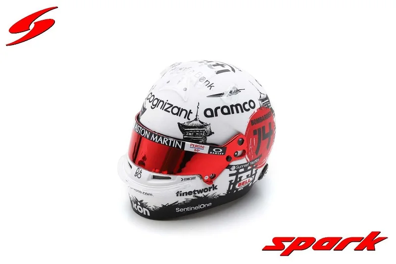 pre-order-spark-1-5-fernando-alonso-helmet-2023-mar-2024-am-aramco-cognizant-f1-team-japanese-gp-2023-helmet-model