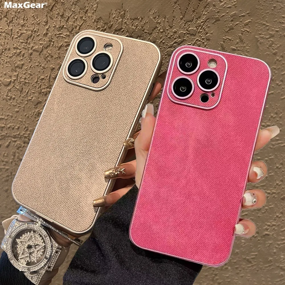 Luxury Jeans Fabric Pattern Case For iPhone 15 14 13 12 11 Pro Max Fashion Bright Square Shockproof Camera Protection Glass Capa 1