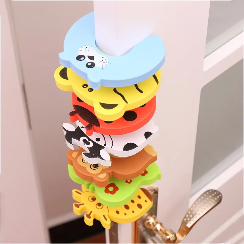 

5pcs/Set Door Stopper Doorknob Wall Protection Children Door Stopper Holder Shockproof Door Crash Pad Children Finger Protecter