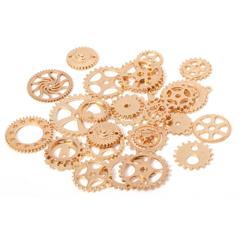 100g Ingranaggi Steampunk In Metallo (circa 70 Pezzi) - Assortiti 10-40mm, Per Gioielli Fai Da Te, Collane, Bracciali E Decorazioni