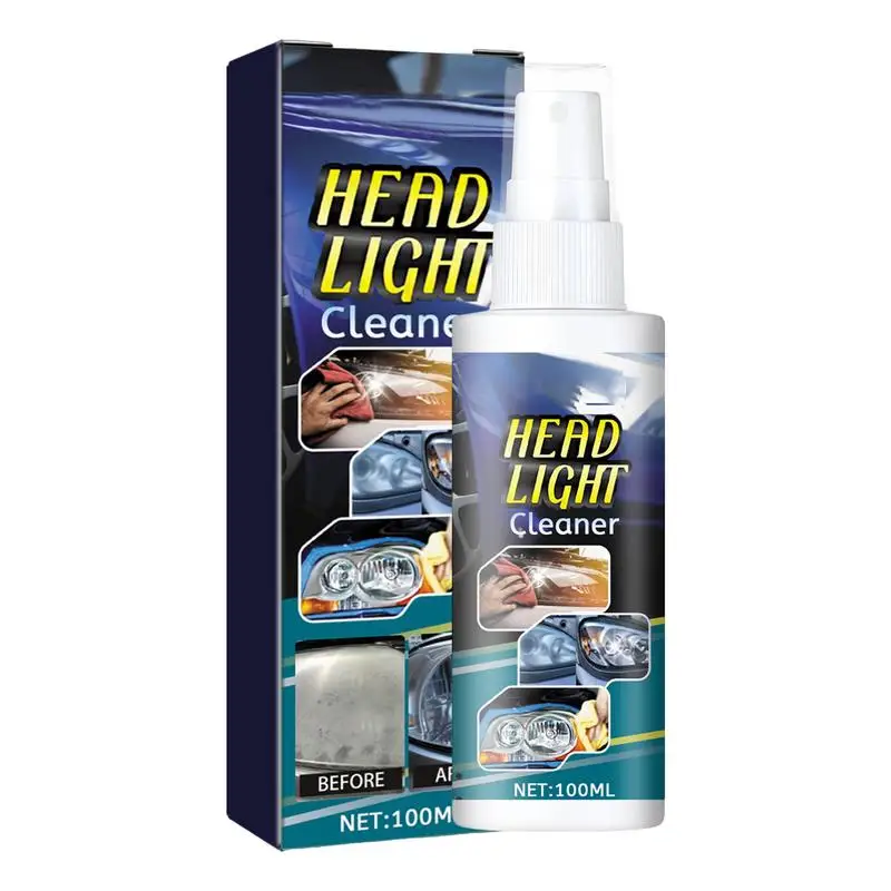 

Headlight Restoration Spray Taillight Headlight Lampshade Refurbishment Fluid 100ml Headlight Cleaner Spray For Restores Dull &