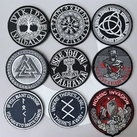Viking Tree of Life & Axe Embroidered Patch – Tactical Morale Badge with Hook & Loop for Backpack, Jacket, Clothing & Gear