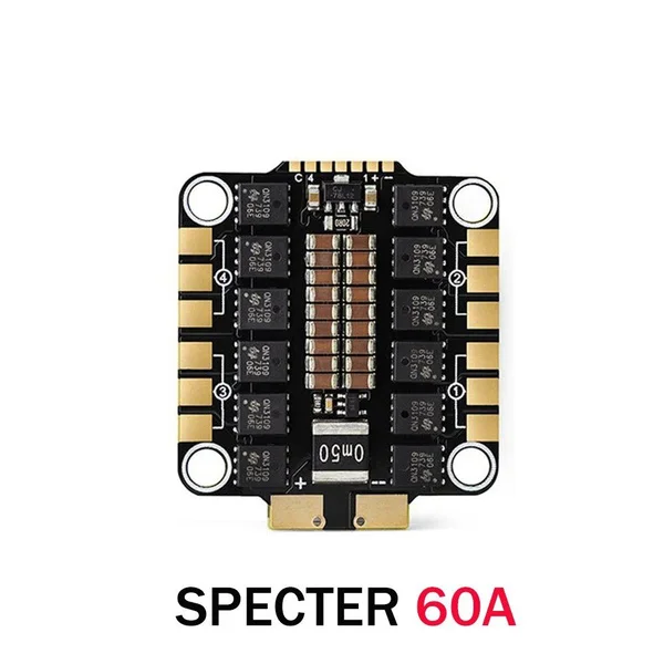 HGLRC Specter 60A 4-en-1 32 bits ESC pour drone FPV - 60A par canal, 3-6S