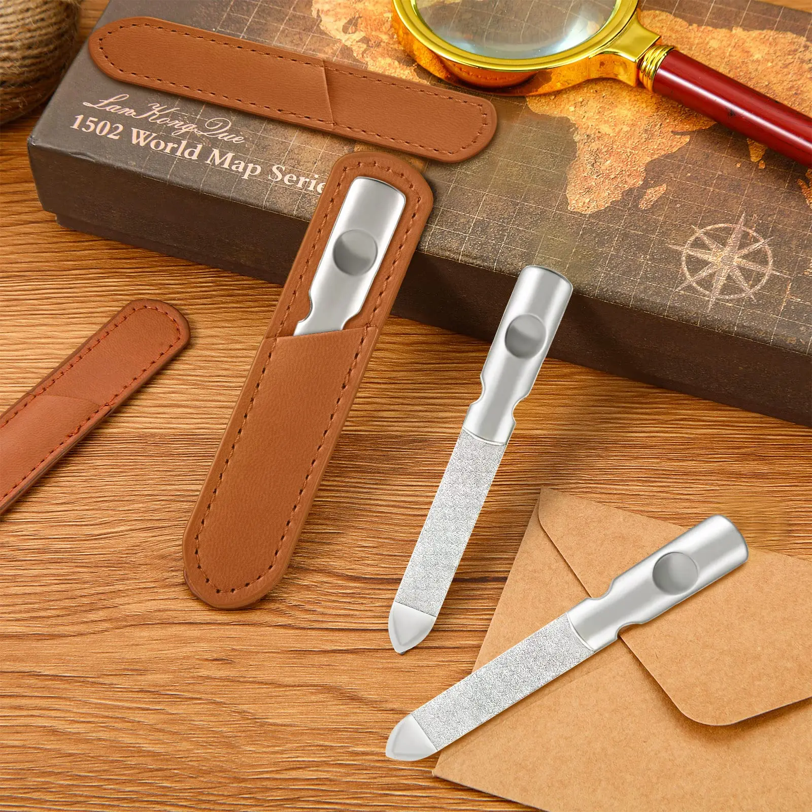 Nail File Case Botao Nail Files With Leather Case Small Double Sided