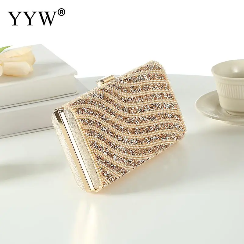 Woman Evening Bag Diamond Rhinestone Clutch Crystal Day Lady Wallet Wedding Purse Party Banquet  Gold Handbags Clutches Tote
