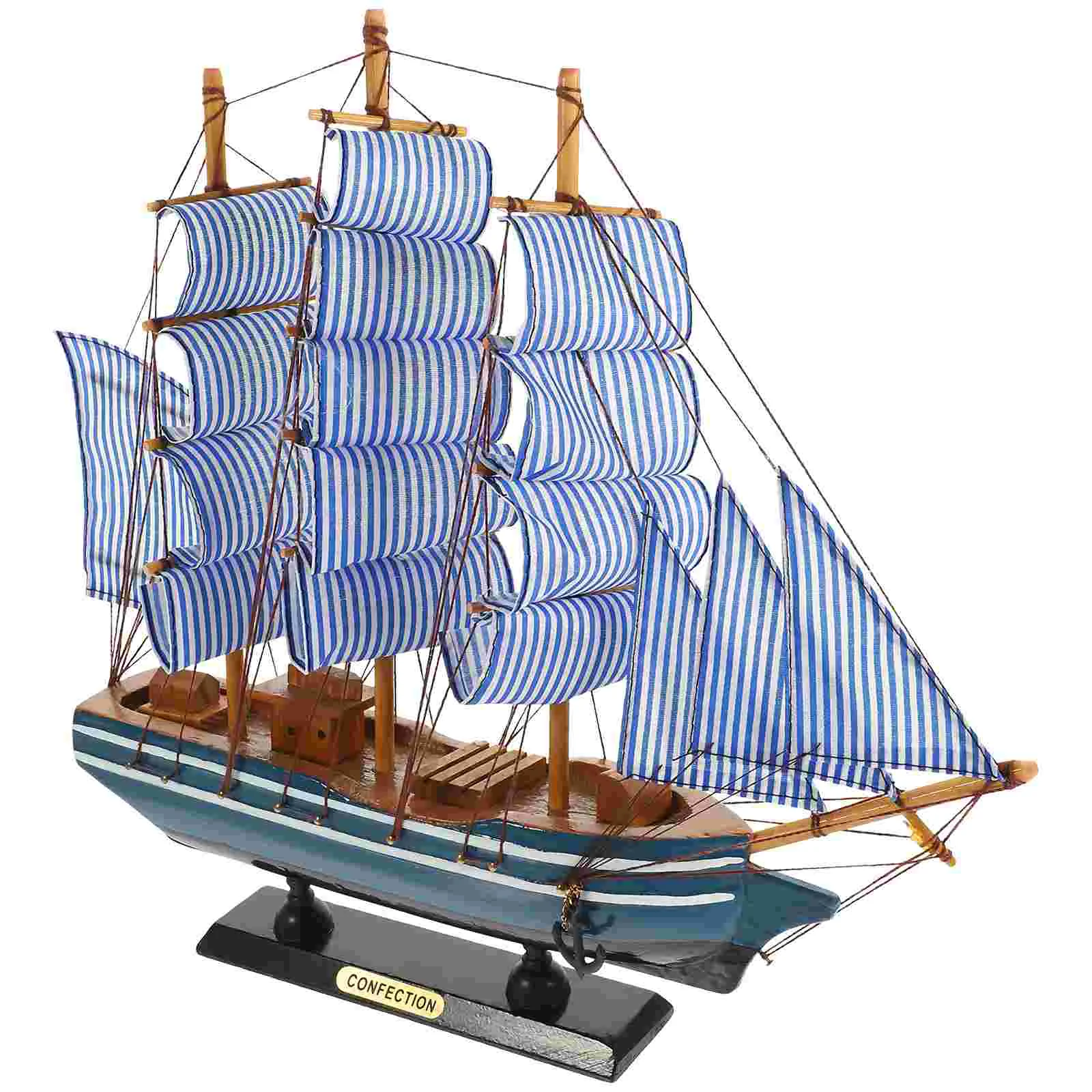 

Sailboat Coastal Table Decoration Model Wooden Ship Models Nautical Sailing Ship Sculpture Boat Statue