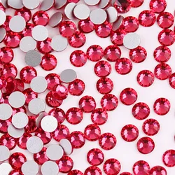 Elegant Assortment of Colorful Glass Crystal Flatback Rhinestones for DIY Nail Art and Crafts (A31 Rose)