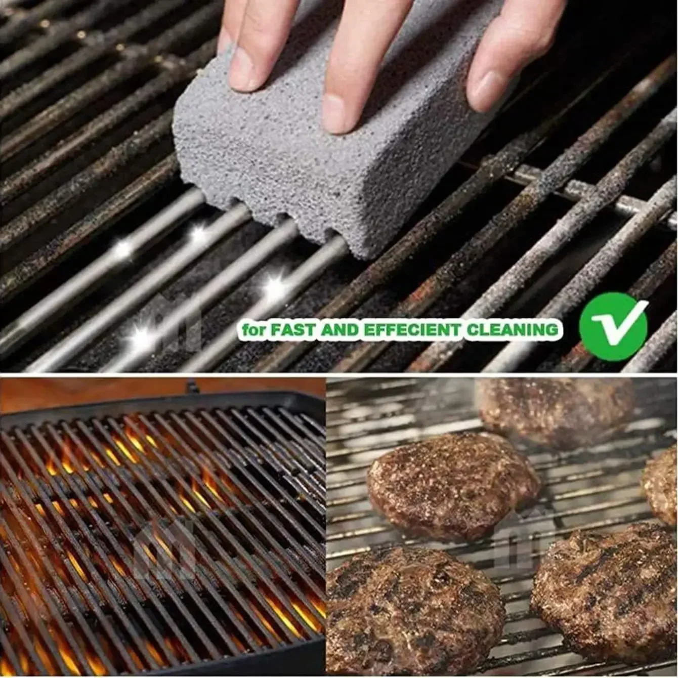 Brick Block Handheld BBQ Cleaning Stone Grill Barbecue Racks Cleaning Brush