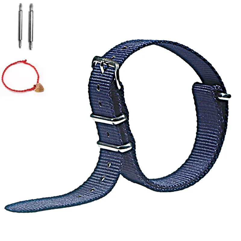Universal Nylon Canvas Weave Watch Strap - One Piece Loop Wristband