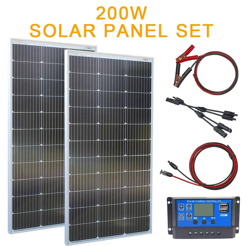 

100W 18V Glass Off Grid Solar Panel 9BB 100W 200W 300W High Efficiency Solar Panel Set Designed for 12V Battery