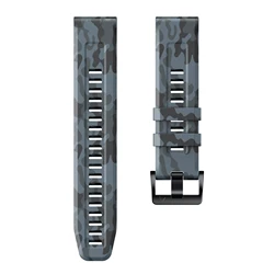 Tactical Camo Silicone QuickFit Watch Band - Versatile 22mm & 26mm Replacement Strap - 26mm (Camo Gray)