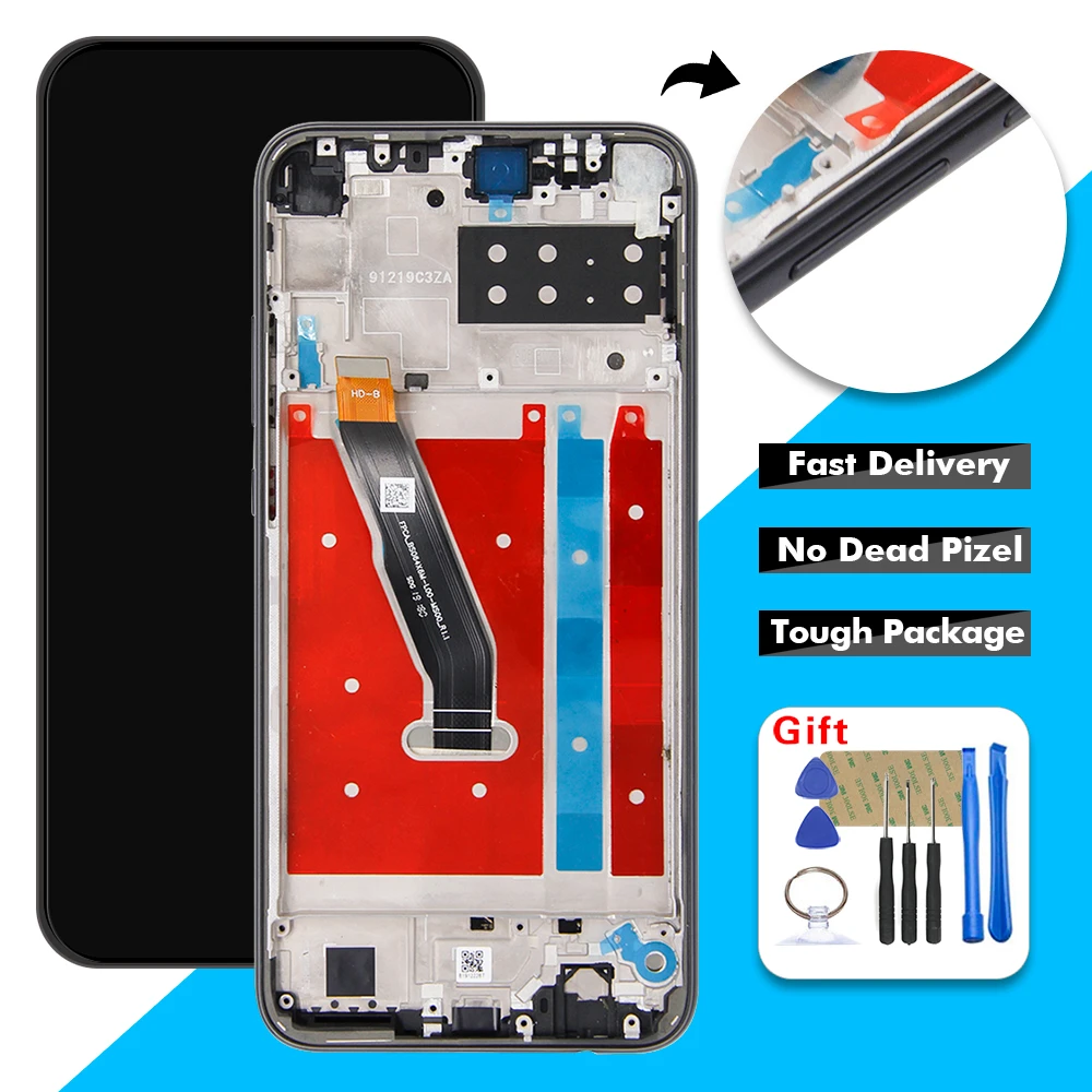 Mobile Phone Replacement Parts LCD Screen and Digitizer Full Assembly with Frame for Huawei P40 Lite E Flex Cable Color : Black Mobile Phone Replacement Parts LCD Screen and Digitizer Full Assembly with Frame for Huawei P40 Lite E Flex Cable Color : Black