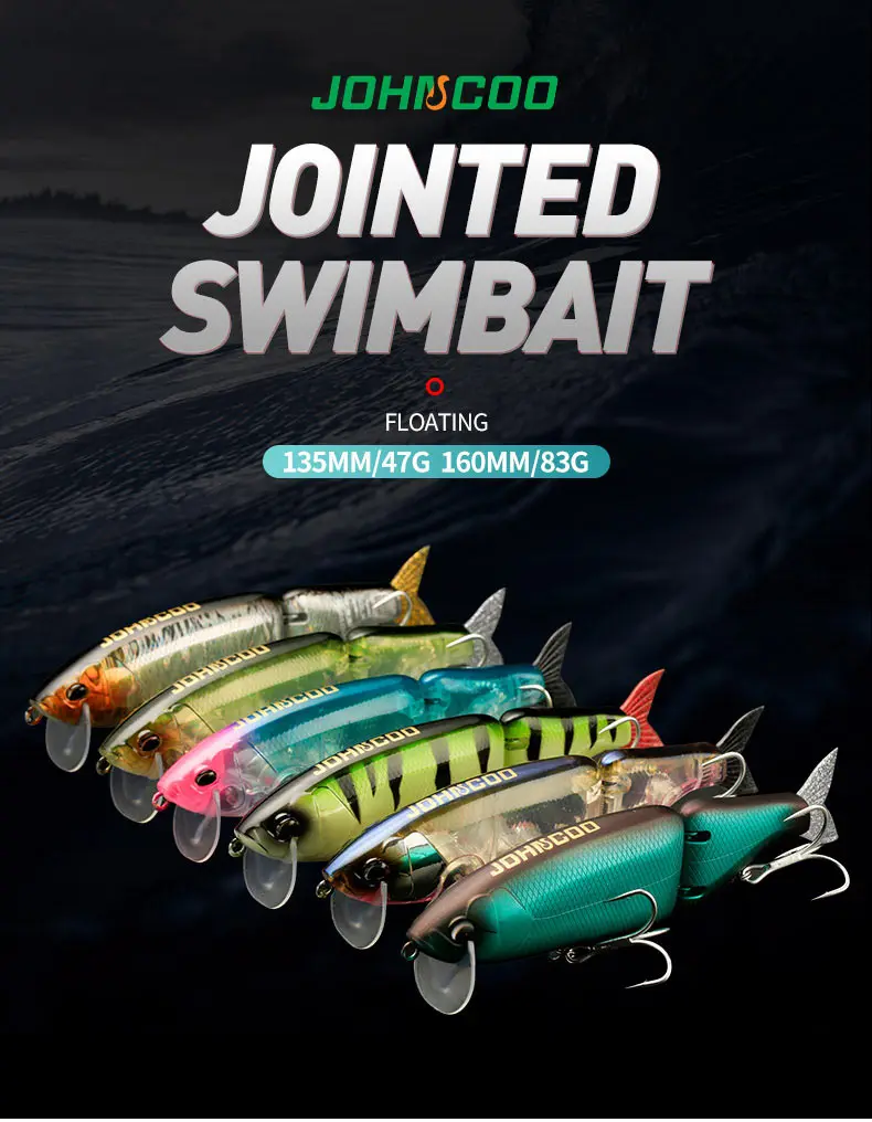 Swimbait big fishing köder künstlich hart köder 135mm gelenkig angeln für predator wobbler minnow Hecht – Detail 1