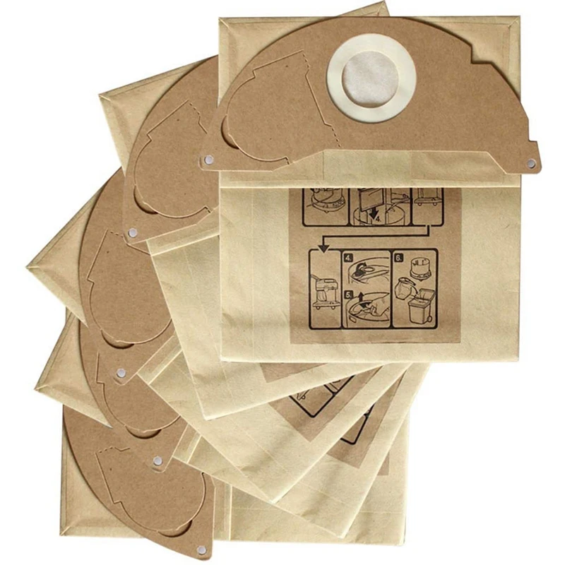 10Pcs Dust Filter Paper Bag for Karcher WD2250/A2004/A2054/MV2,Vacuum