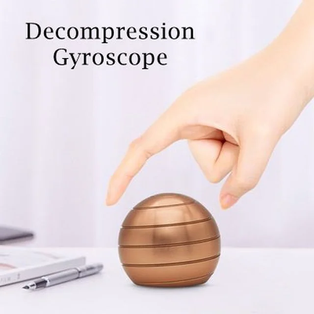 38mm Decompression Rotating Spherical Gyroscope Desktop Office Desk Fidget Toys Optical Illusion Flowing Finger Toys Adult Gifts 4