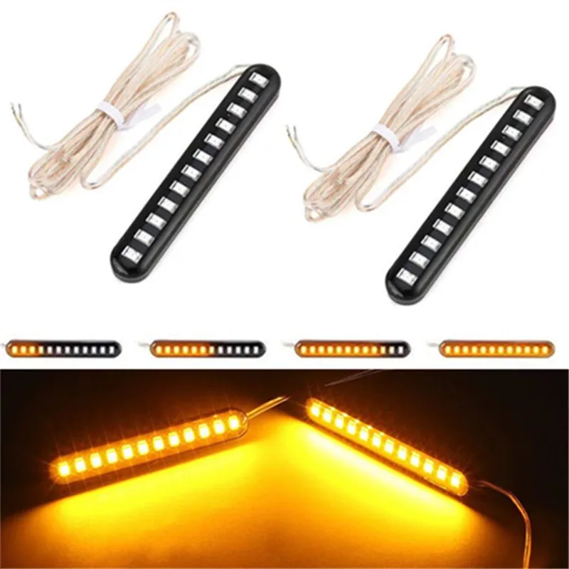 Flowing water flicker LED Motorcycle Light Bar Strip Tail Turn Signal