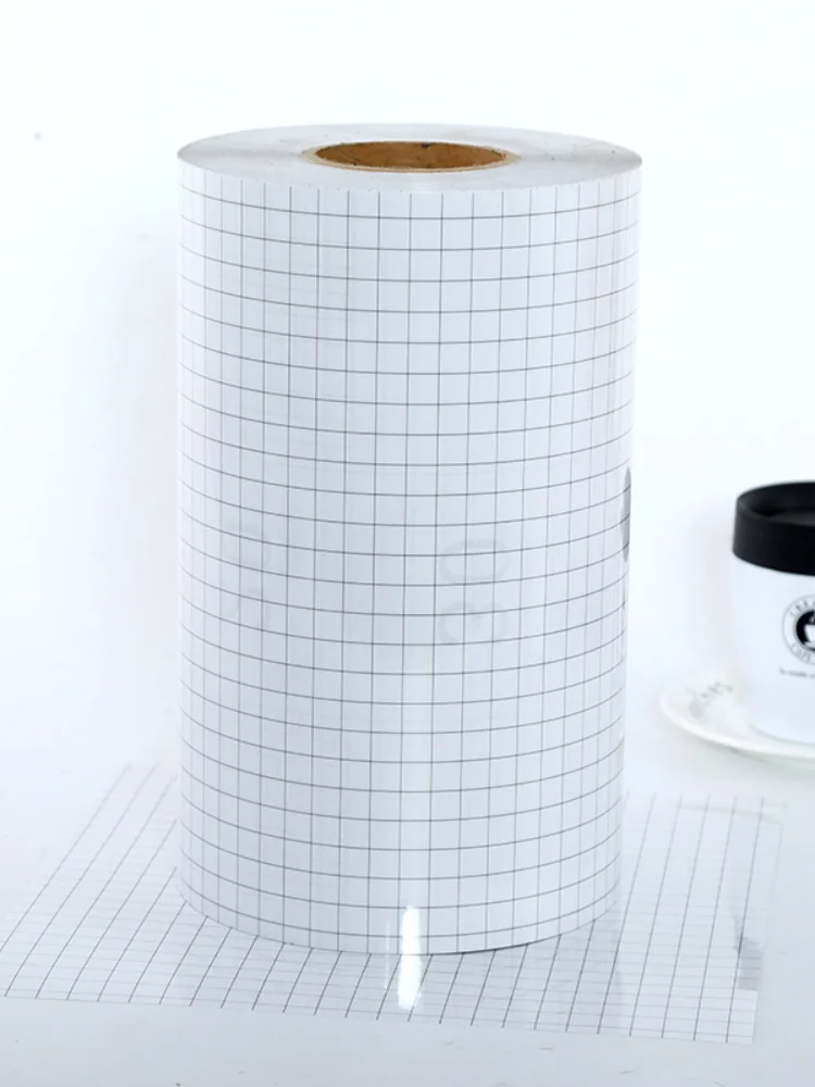 투명 전송 비닐 테이프, 회색 정렬 그리드 응용 용지, 컵 미러 자동차 DIY 크리컷 공예 아트 데칼 아이언 온 전송