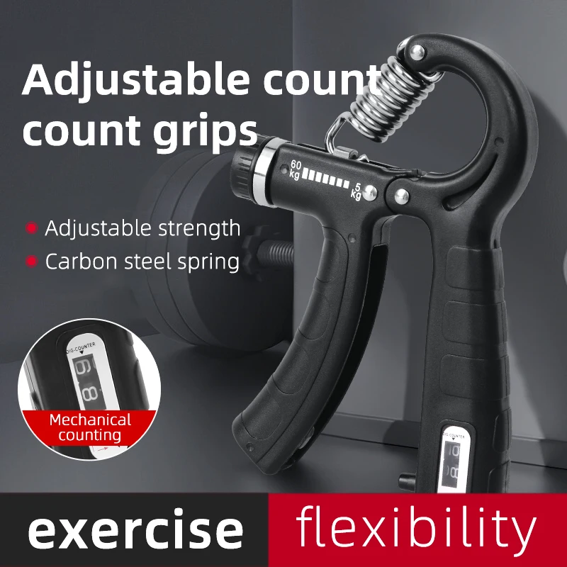 

New Grip Strength Adjustable Counting Exercise Arm Trainer Exercise Finger Wrist Strength Fitness Decompression Grip Meter