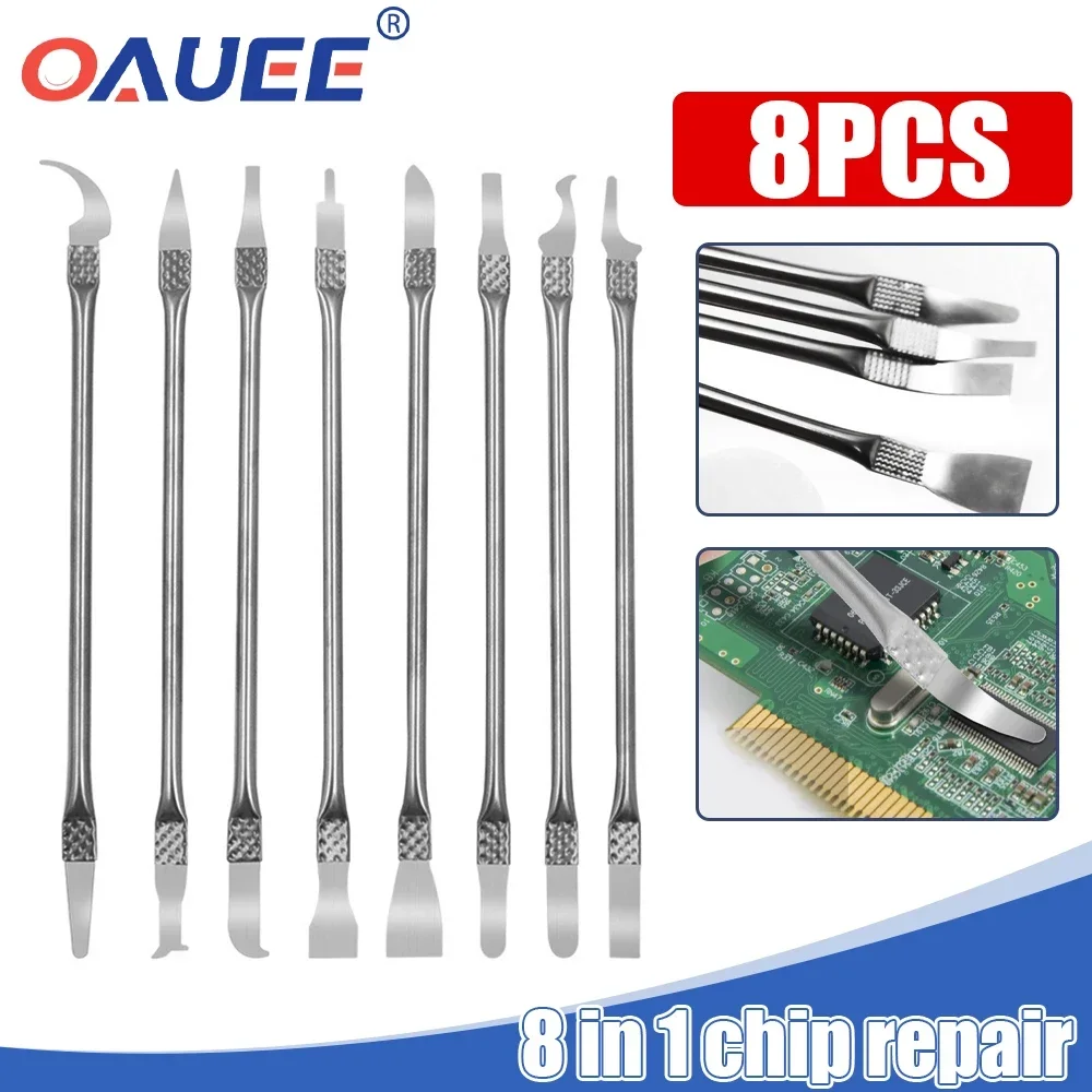 Oauee 8 in 1 Repair Thin Tools Set IC Chip CPU Metal Remover Burin To Remove For Mobile Phone Computer CPU NAND IC Chip Repair 12 in 1 ic chip repair thin knife tools set cpu edges removal scraper remove for computer mobile phone motherboards dropshipping