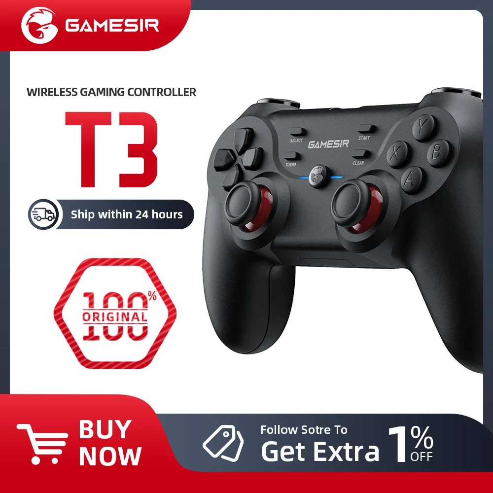 GameSir T3 Wireless Gamepad Game Controller PC Joystick for Android