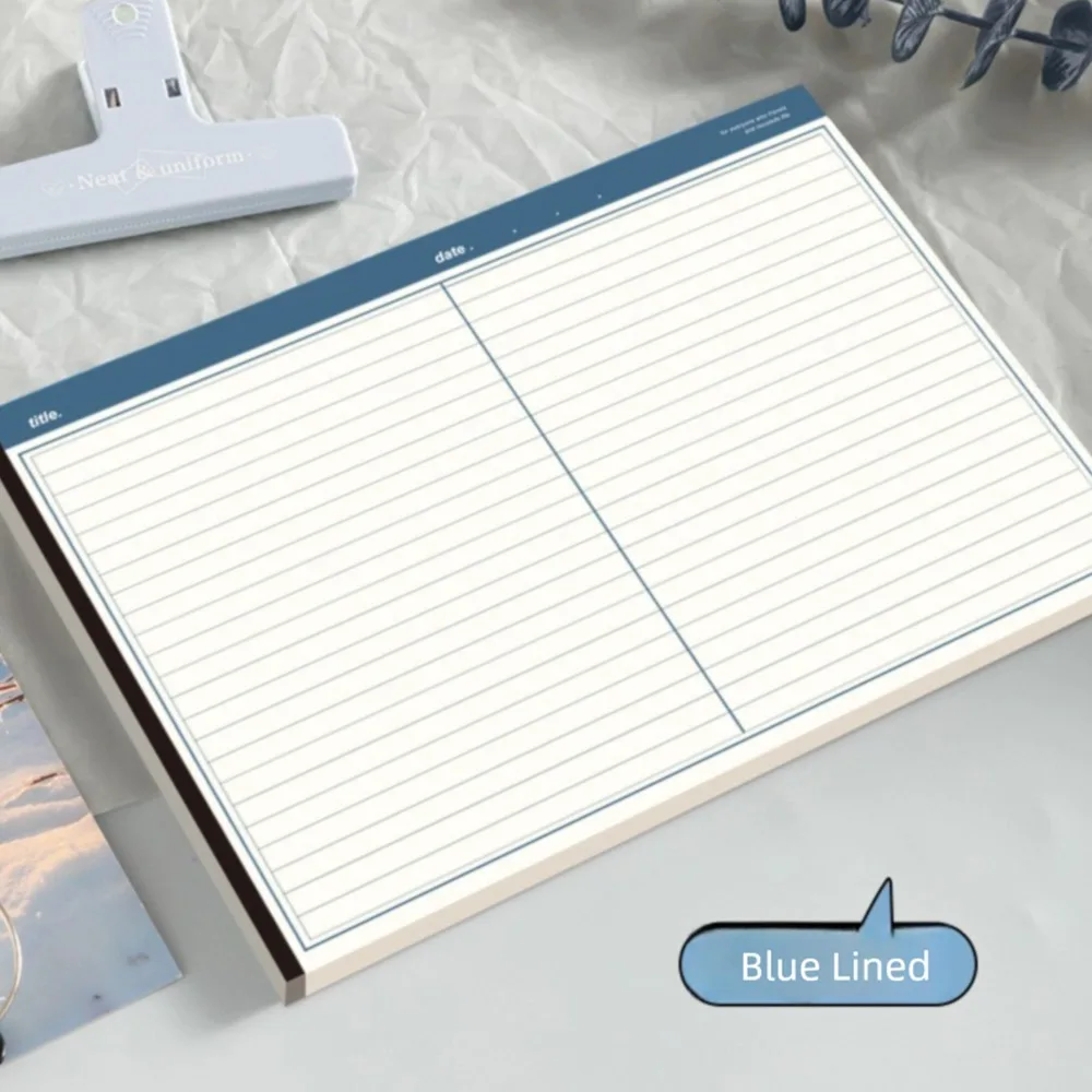 Eco-Friendly B5 Notebook with Horizontal Tearable Pages - 20 Sheets