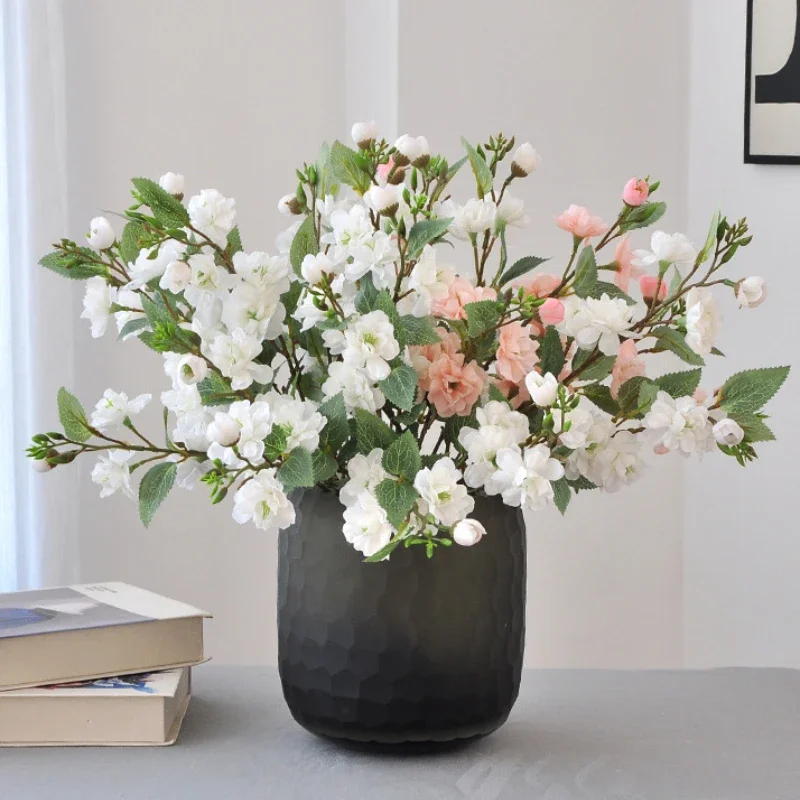 Artificial Silk Camellia Bouquet for Home or Wedding Decor, Photography Prop