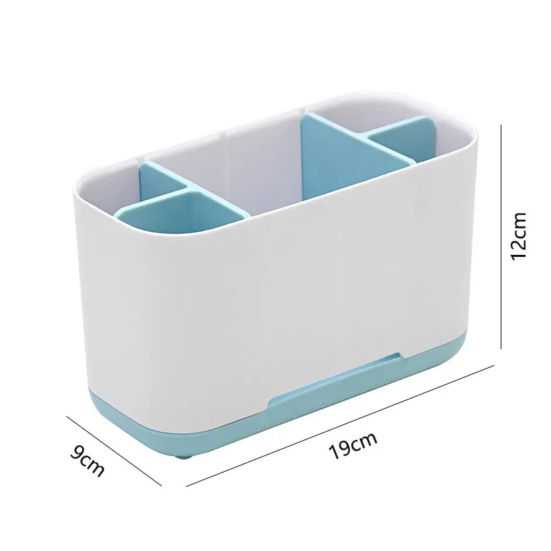 Creative Home Desktop Storage Box Bathroom Finishing Grid Storage Box Plastic Toothbrush Rack Washstand Storage Box 4