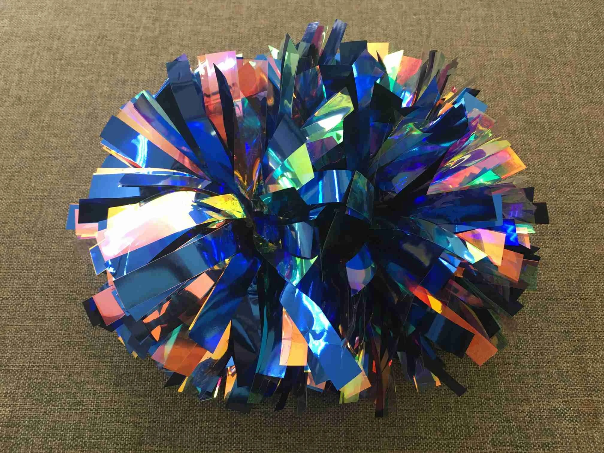 Beautiful super rainbow cheerleading pom pom for cheerleaders with factory price