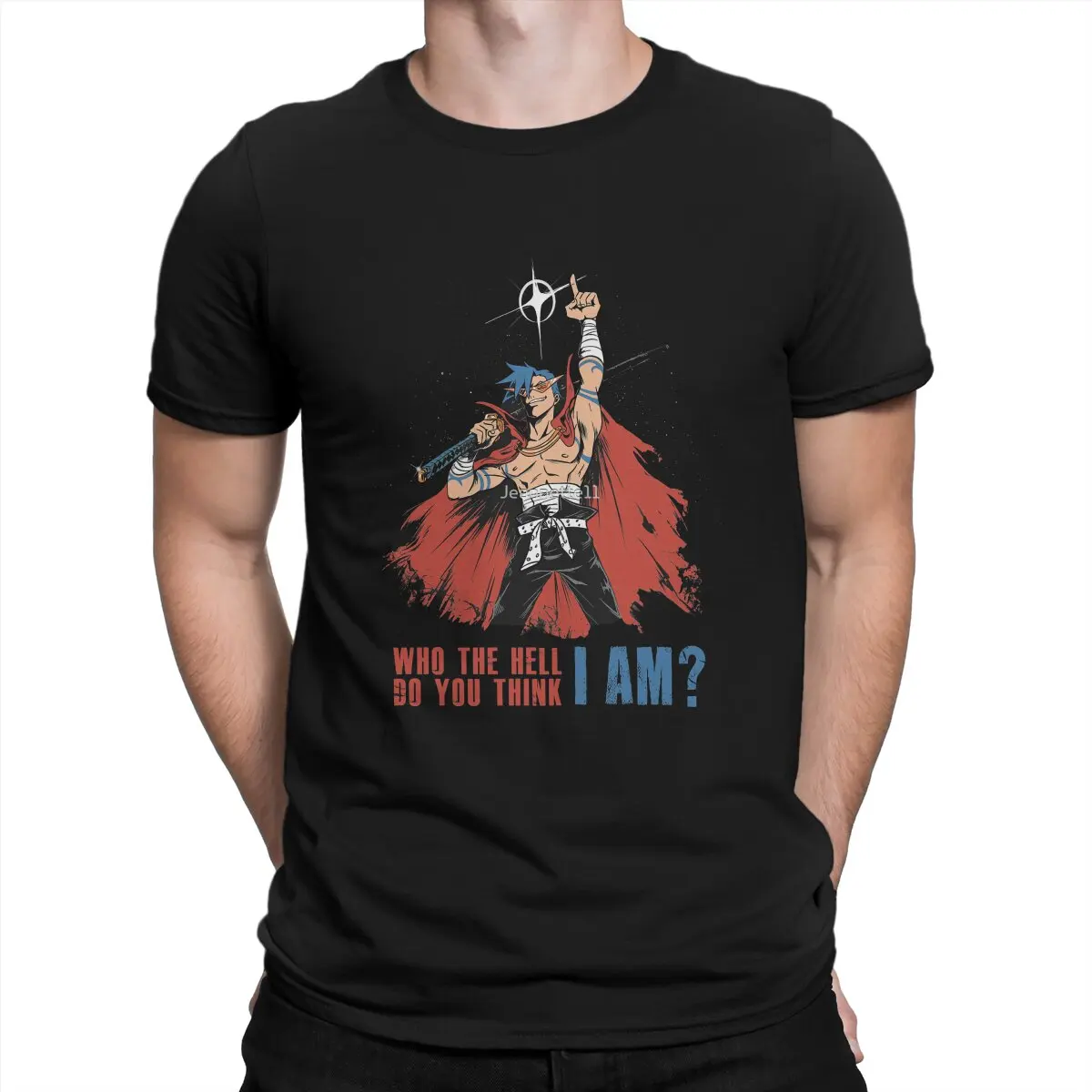 

Специальная футболка Kamina, футболка Tengen Toppa Gurren Lagann, Повседневная летняя футболка для взрослых