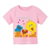 The Sesame Street Elmo Cartoon Print Funny Kids T shirt Summer Short Sleeve Children Clothes Cotton Baby Boys Girls T-Shirts 1