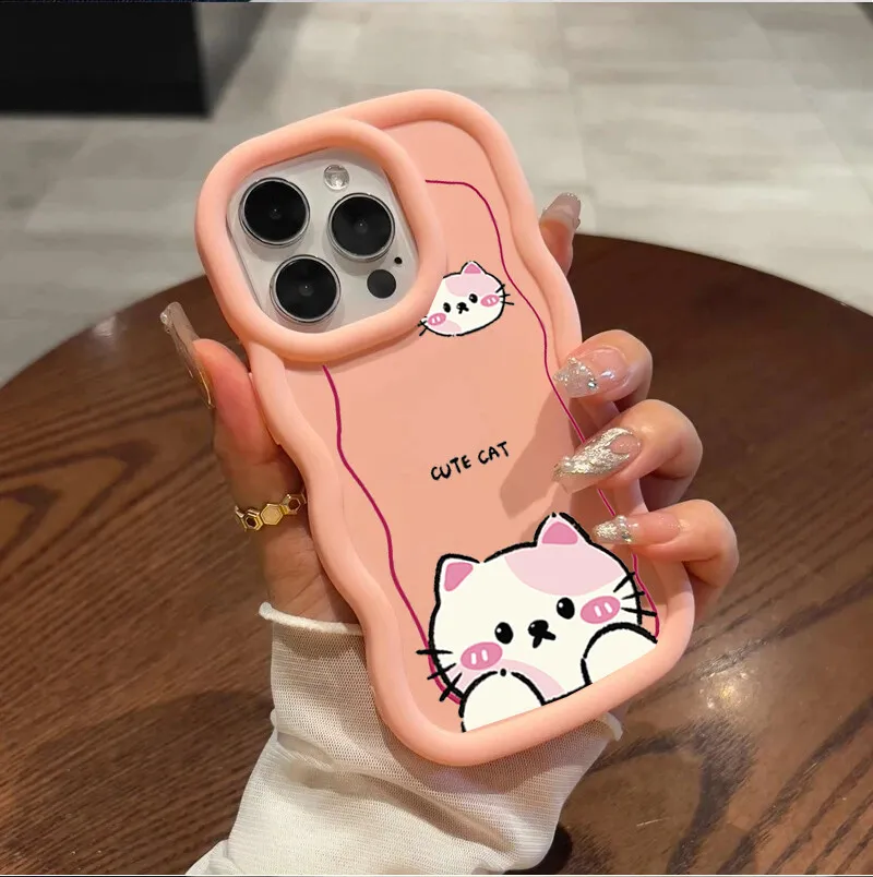 Soft Cute 3D Animal Eyes and Ears TPU Phone Case Cover