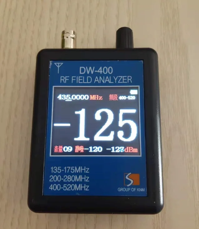 Field Strength Meter High Sensitivity Detector Radio Signal 126db Dynamic DW-400