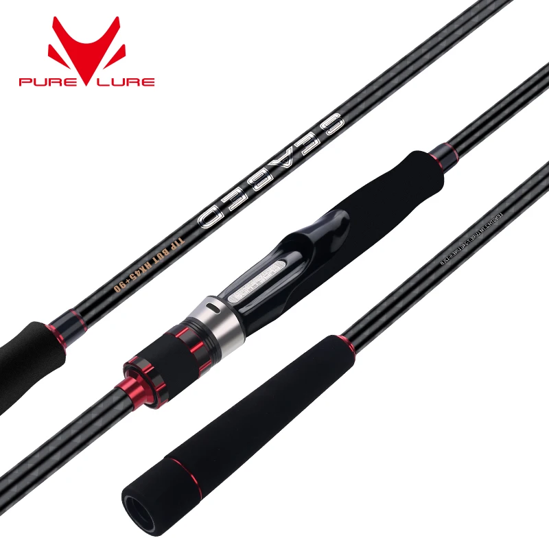 

PURELURE-Lure Rod Carbon Ultra Light Ultra Long Range Throwing Rod SIC Guide Ring Carbon Fiber Wheel Seat Spinning 2.7m 3.0m